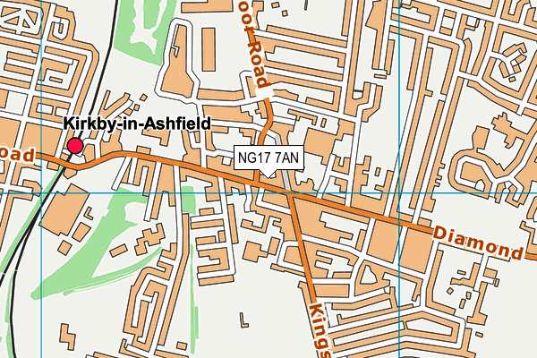 NG17 7AN map - OS VectorMap District (Ordnance Survey) NG17 7AN map - OS VectorMap District (Ordnance Survey)
