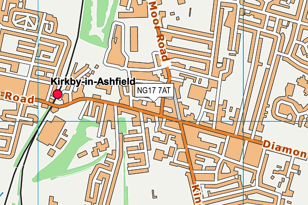 NG17 7AT map - OS VectorMap District (Ordnance Survey) NG17 7AT map - OS VectorMap District (Ordnance Survey)