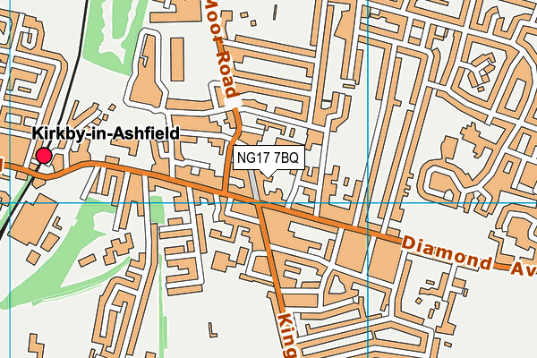 NG17 7BQ map - OS VectorMap District (Ordnance Survey) NG17 7BQ map - OS VectorMap District (Ordnance Survey)