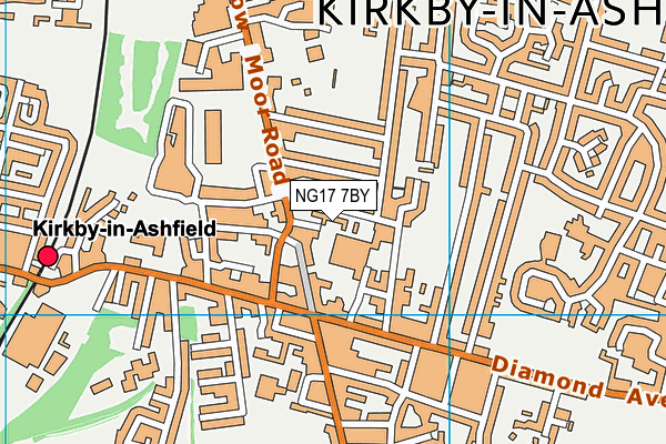 NG17 7BY map - OS VectorMap District (Ordnance Survey) NG17 7BY map - OS VectorMap District (Ordnance Survey)