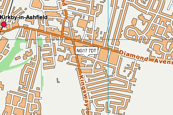 NG17 7DT map - OS VectorMap District (Ordnance Survey) NG17 7DT map - OS VectorMap District (Ordnance Survey)