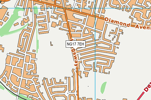 NG17 7EH map - OS VectorMap District (Ordnance Survey) NG17 7EH map - OS VectorMap District (Ordnance Survey)