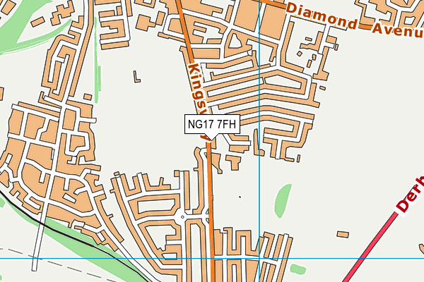 NG17 7FH map - OS VectorMap District (Ordnance Survey) NG17 7FH map - OS VectorMap District (Ordnance Survey)