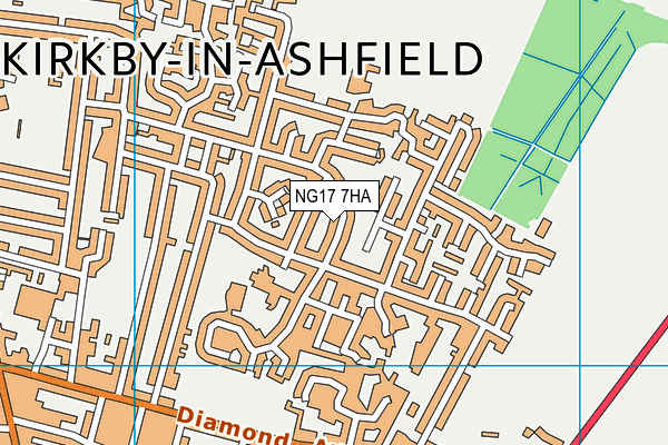 NG17 7HA map - OS VectorMap District (Ordnance Survey) NG17 7HA map - OS VectorMap District (Ordnance Survey)