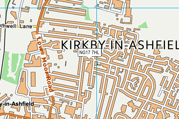 NG17 7HL map - OS VectorMap District (Ordnance Survey) NG17 7HL map - OS VectorMap District (Ordnance Survey)