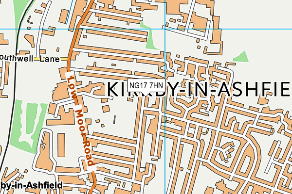 NG17 7HN map - OS VectorMap District (Ordnance Survey) NG17 7HN map - OS VectorMap District (Ordnance Survey)