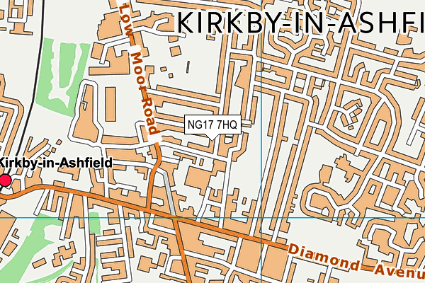NG17 7HQ map - OS VectorMap District (Ordnance Survey) NG17 7HQ map - OS VectorMap District (Ordnance Survey)