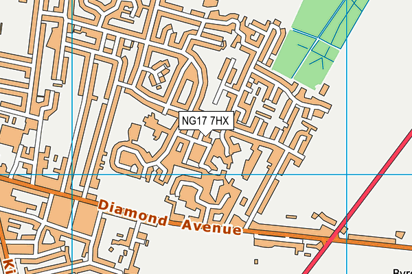 NG17 7HX map - OS VectorMap District (Ordnance Survey) NG17 7HX map - OS VectorMap District (Ordnance Survey)