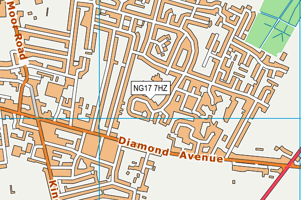 NG17 7HZ map - OS VectorMap District (Ordnance Survey) NG17 7HZ map - OS VectorMap District (Ordnance Survey)