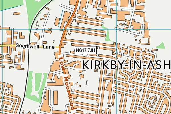 NG17 7JH map - OS VectorMap District (Ordnance Survey) NG17 7JH map - OS VectorMap District (Ordnance Survey)