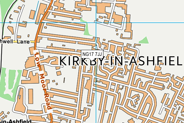 NG17 7JJ map - OS VectorMap District (Ordnance Survey) NG17 7JJ map - OS VectorMap District (Ordnance Survey)