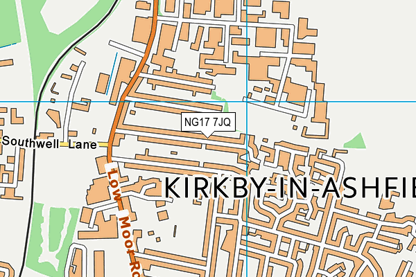 NG17 7JQ map - OS VectorMap District (Ordnance Survey) NG17 7JQ map - OS VectorMap District (Ordnance Survey)