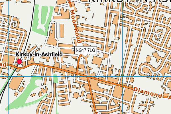 NG17 7LG map - OS VectorMap District (Ordnance Survey) NG17 7LG map - OS VectorMap District (Ordnance Survey)