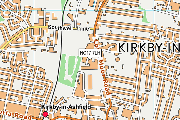NG17 7LH map - OS VectorMap District (Ordnance Survey) NG17 7LH map - OS VectorMap District (Ordnance Survey)