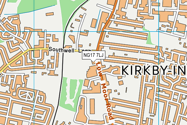 NG17 7LJ map - OS VectorMap District (Ordnance Survey) NG17 7LJ map - OS VectorMap District (Ordnance Survey)