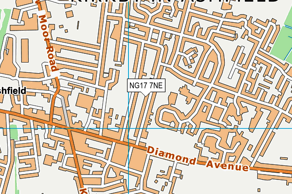 NG17 7NE map - OS VectorMap District (Ordnance Survey) NG17 7NE map - OS VectorMap District (Ordnance Survey)