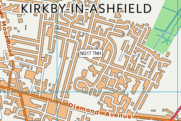 NG17 7NH map - OS VectorMap District (Ordnance Survey) NG17 7NH map - OS VectorMap District (Ordnance Survey)