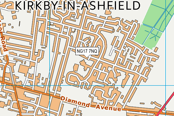 NG17 7NQ map - OS VectorMap District (Ordnance Survey) NG17 7NQ map - OS VectorMap District (Ordnance Survey)