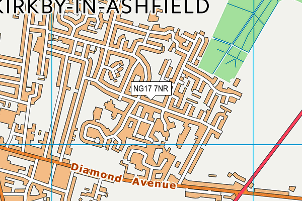 NG17 7NR map - OS VectorMap District (Ordnance Survey) NG17 7NR map - OS VectorMap District (Ordnance Survey)