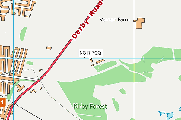 NG17 7QQ map - OS VectorMap District (Ordnance Survey) NG17 7QQ map - OS VectorMap District (Ordnance Survey)