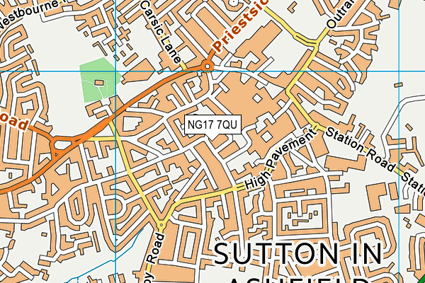 NG17 7QU map - OS VectorMap District (Ordnance Survey) NG17 7QU map - OS VectorMap District (Ordnance Survey)