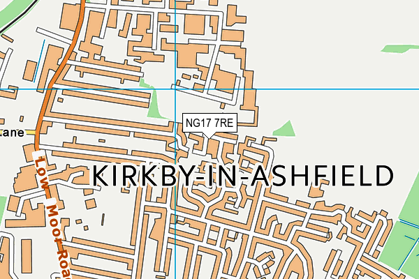NG17 7RE map - OS VectorMap District (Ordnance Survey) NG17 7RE map - OS VectorMap District (Ordnance Survey)