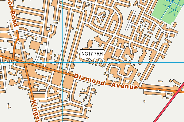 NG17 7RH map - OS VectorMap District (Ordnance Survey) NG17 7RH map - OS VectorMap District (Ordnance Survey)