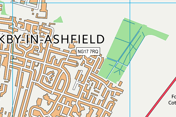NG17 7RQ map - OS VectorMap District (Ordnance Survey) NG17 7RQ map - OS VectorMap District (Ordnance Survey)