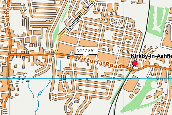 NG17 8AT map - OS VectorMap District (Ordnance Survey) NG17 8AT map - OS VectorMap District (Ordnance Survey)