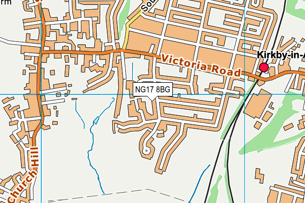 NG17 8BG map - OS VectorMap District (Ordnance Survey) NG17 8BG map - OS VectorMap District (Ordnance Survey)
