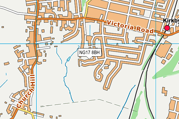 NG17 8BH map - OS VectorMap District (Ordnance Survey) NG17 8BH map - OS VectorMap District (Ordnance Survey)