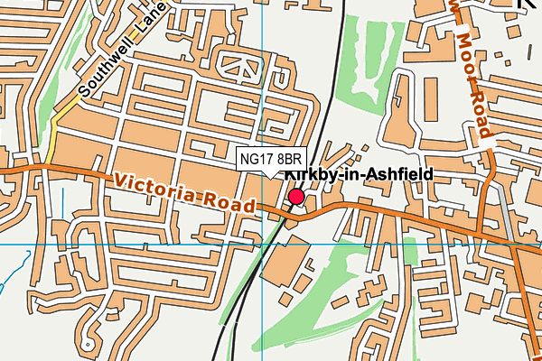 NG17 8BR map - OS VectorMap District (Ordnance Survey) NG17 8BR map - OS VectorMap District (Ordnance Survey)