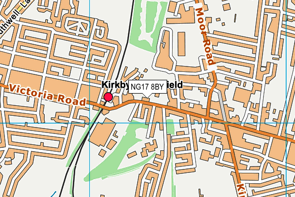 NG17 8BY map - OS VectorMap District (Ordnance Survey) NG17 8BY map - OS VectorMap District (Ordnance Survey)