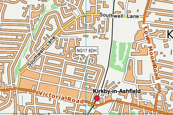 NG17 8DH map - OS VectorMap District (Ordnance Survey) NG17 8DH map - OS VectorMap District (Ordnance Survey)