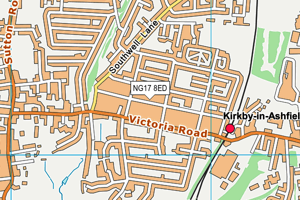 NG17 8ED map - OS VectorMap District (Ordnance Survey) NG17 8ED map - OS VectorMap District (Ordnance Survey)