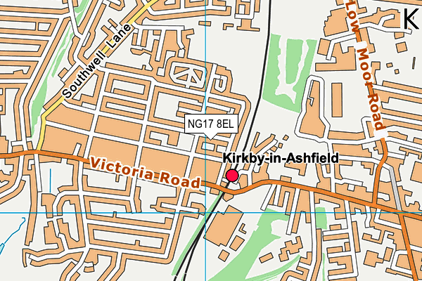 NG17 8EL map - OS VectorMap District (Ordnance Survey) NG17 8EL map - OS VectorMap District (Ordnance Survey)