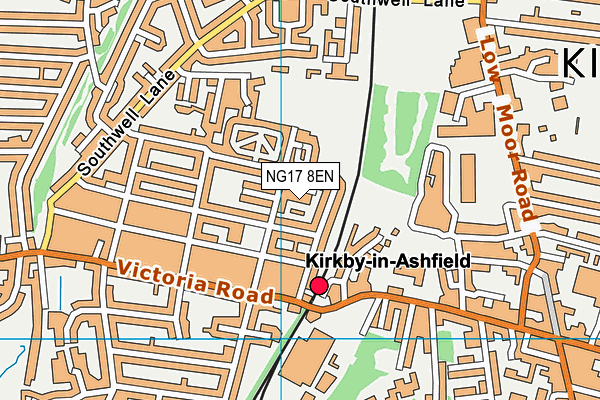 NG17 8EN map - OS VectorMap District (Ordnance Survey) NG17 8EN map - OS VectorMap District (Ordnance Survey)