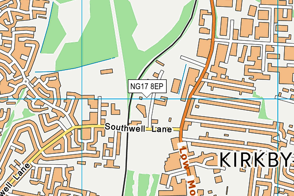 NG17 8EP map - OS VectorMap District (Ordnance Survey) NG17 8EP map - OS VectorMap District (Ordnance Survey)