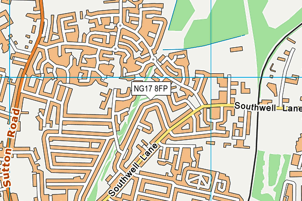 NG17 8FP map - OS VectorMap District (Ordnance Survey) NG17 8FP map - OS VectorMap District (Ordnance Survey)