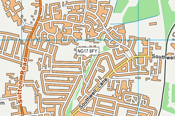 NG17 8FY map - OS VectorMap District (Ordnance Survey) NG17 8FY map - OS VectorMap District (Ordnance Survey)