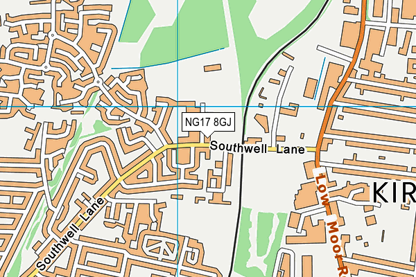 NG17 8GJ map - OS VectorMap District (Ordnance Survey) NG17 8GJ map - OS VectorMap District (Ordnance Survey)