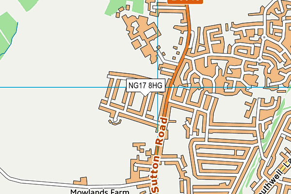 NG17 8HG map - OS VectorMap District (Ordnance Survey) NG17 8HG map - OS VectorMap District (Ordnance Survey)