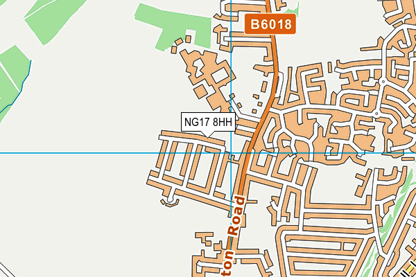 NG17 8HH map - OS VectorMap District (Ordnance Survey) NG17 8HH map - OS VectorMap District (Ordnance Survey)