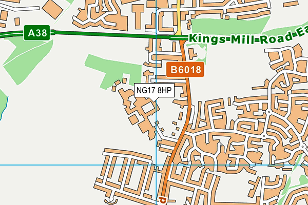 NG17 8HP map - OS VectorMap District (Ordnance Survey) NG17 8HP map - OS VectorMap District (Ordnance Survey)