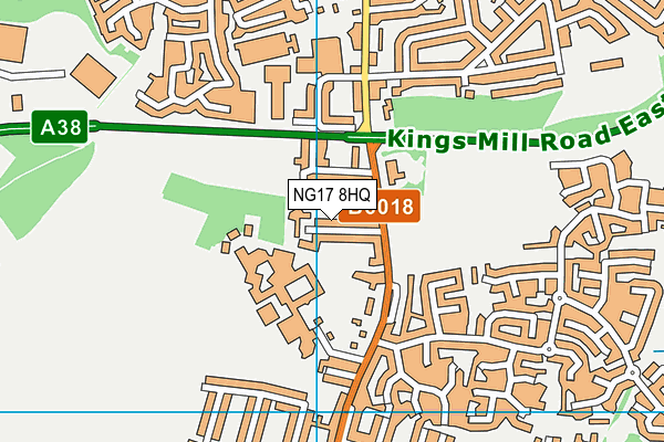NG17 8HQ map - OS VectorMap District (Ordnance Survey)