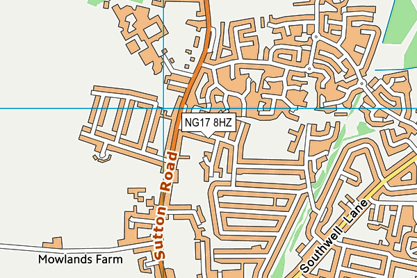 NG17 8HZ map - OS VectorMap District (Ordnance Survey) NG17 8HZ map - OS VectorMap District (Ordnance Survey)