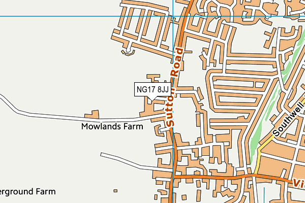 NG17 8JJ map - OS VectorMap District (Ordnance Survey) NG17 8JJ map - OS VectorMap District (Ordnance Survey)