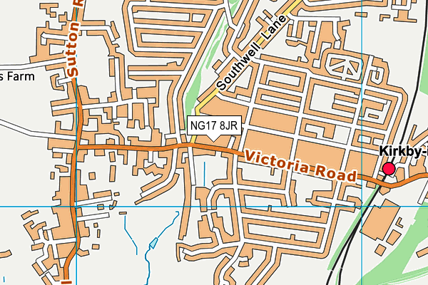 NG17 8JR map - OS VectorMap District (Ordnance Survey) NG17 8JR map - OS VectorMap District (Ordnance Survey)