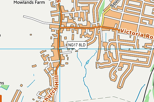 NG17 8LD map - OS VectorMap District (Ordnance Survey) NG17 8LD map - OS VectorMap District (Ordnance Survey)