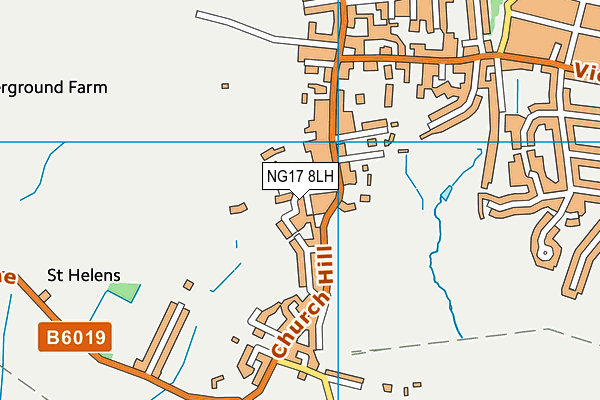 NG17 8LH map - OS VectorMap District (Ordnance Survey) NG17 8LH map - OS VectorMap District (Ordnance Survey)